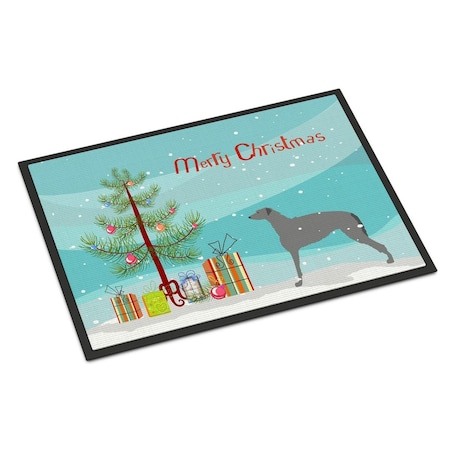 Carolines Treasures Scottish Deerhound Merry Christmas Tree Indoor or Outdoor Mat 18x27 BB2914MAT